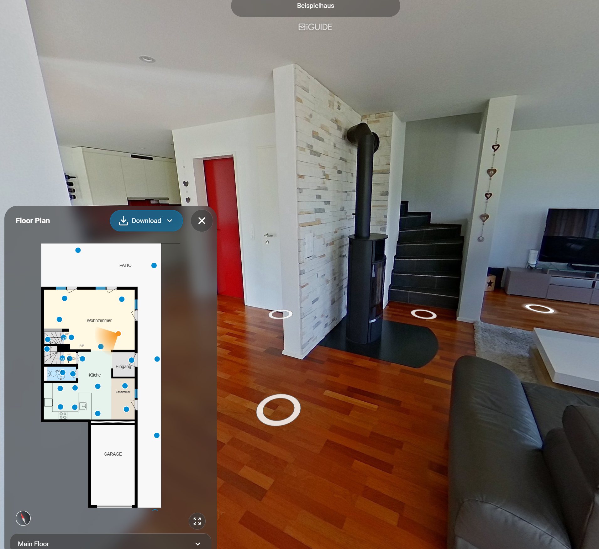 iGUIDE 360° tour mit Floor plan